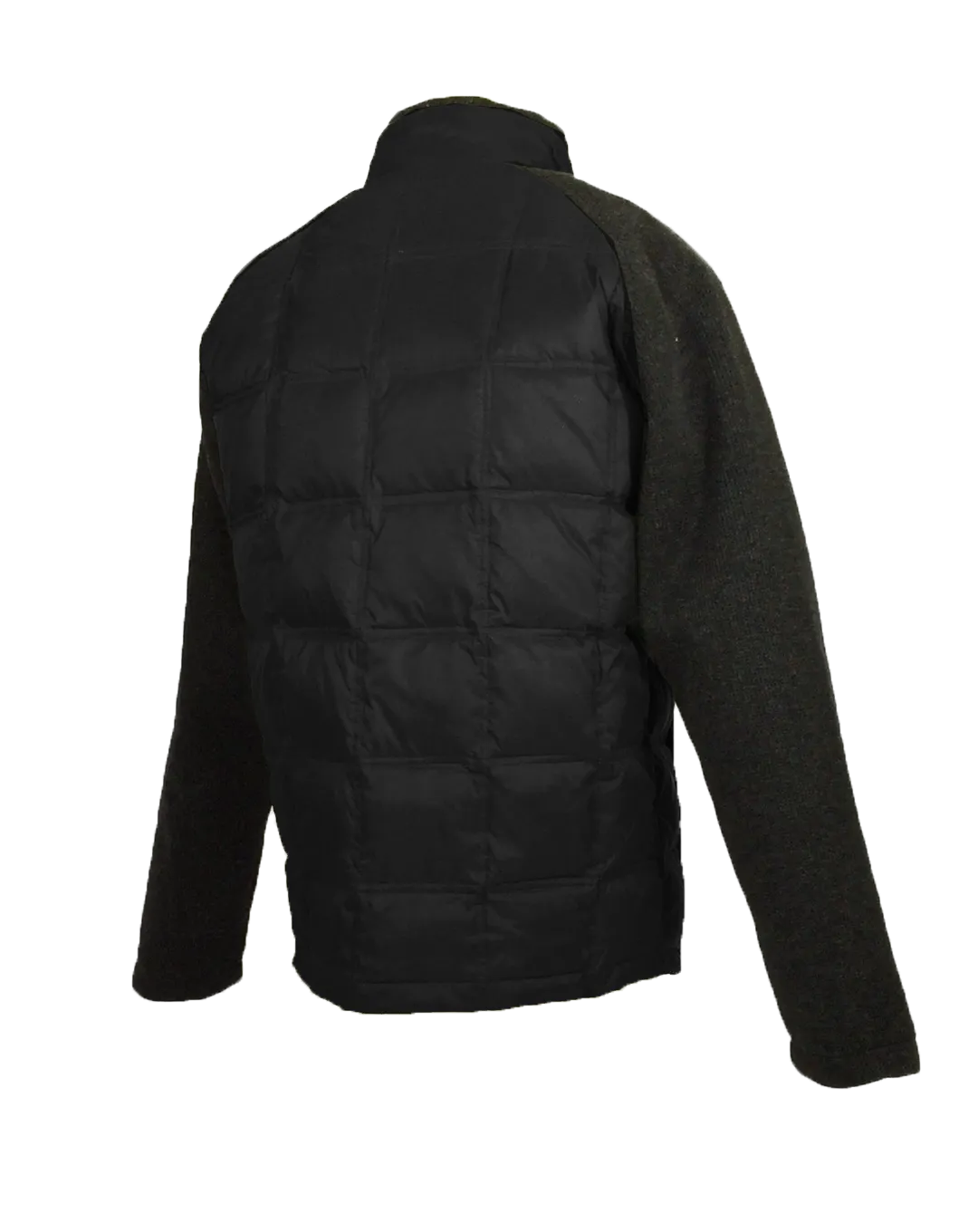 ASHORE MENS DOWN AND SWEATER SOFTSHELL HYBRID JACKETS IN BLACK