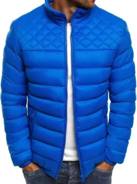 Maiyifu-GJ Men Flight Bomber Jackets Diamond Quilted Lightweight Varsity Jacket Full Zip Up Softshell Winter Warm Padded Coat