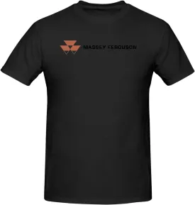 Massey Ferguson T-Shirt Men's Short Sleeved Pattern Loose Casual Cotton Round Neck Top