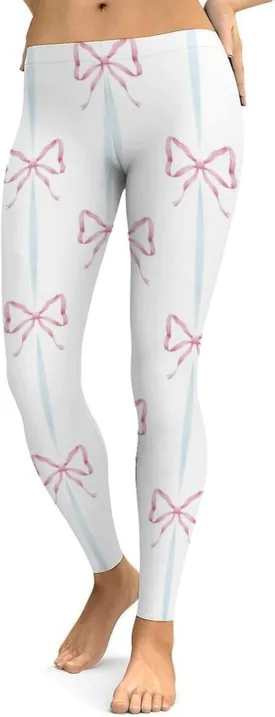 Pastel Colorful Stripes Leggings Workout Leggings for Women Tummy Control