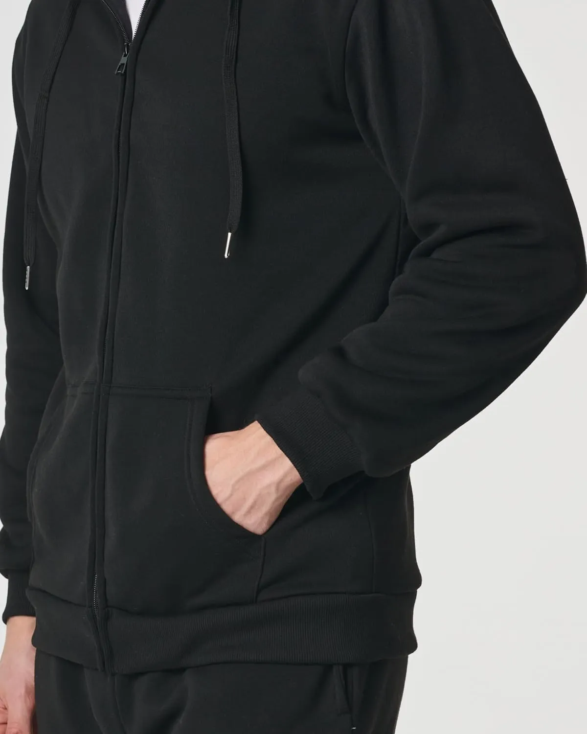 Real Essentials 3 Pack: Mens Fleece Long Sleeve Full Zip Hoodie - Athletic Sweatshirt Jacket (Available in Big & Tall)
