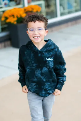 Roman & Leo - Boys BROTHERHOOD Tie Dyed Hoodie in Black/White (M 10-12)