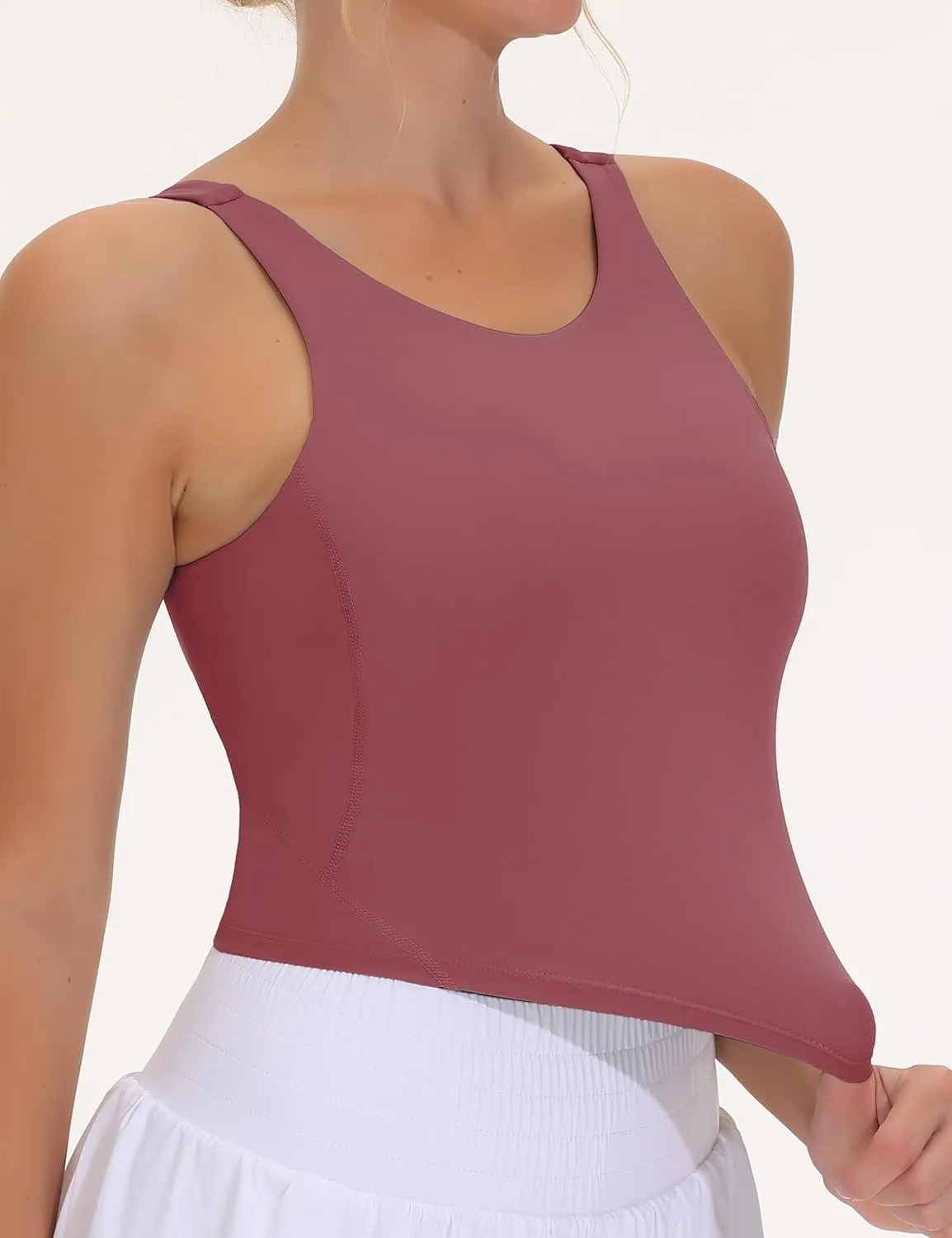 THE GYM PEOPLE Women's Sports Bra Sleeveless Workout Tank Tops Running Yoga Cropped Tops with Removable Padded