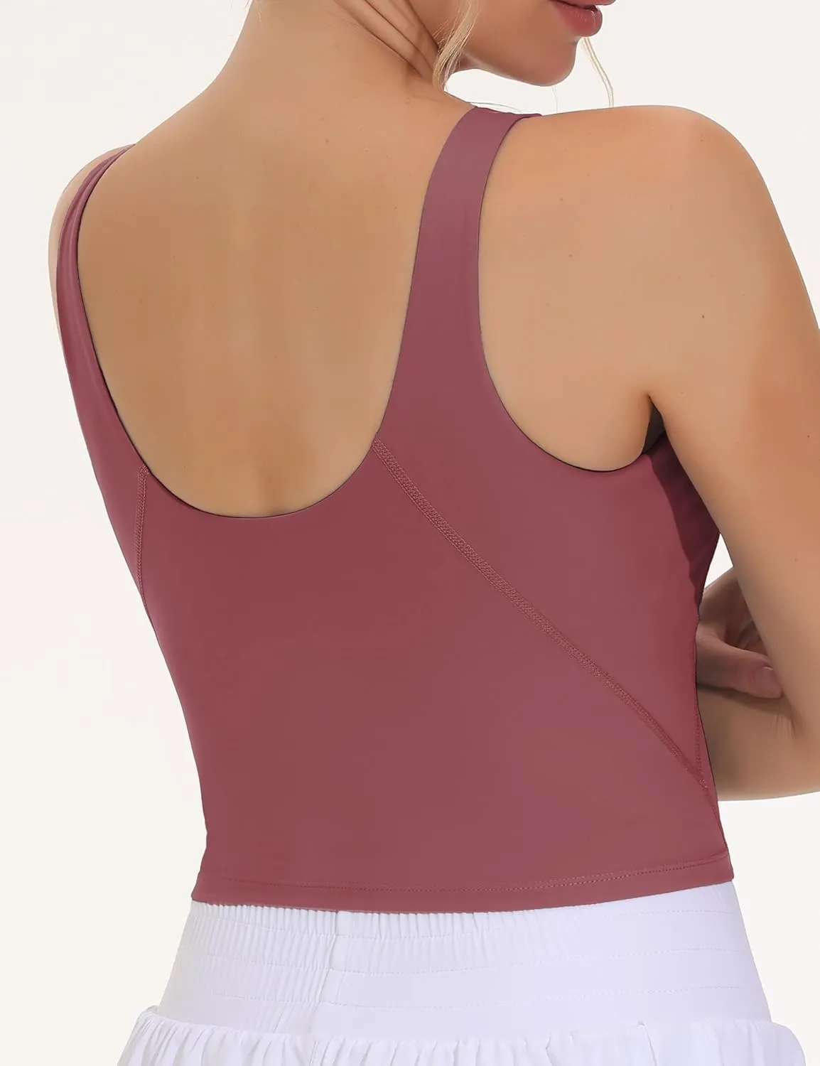 THE GYM PEOPLE Women's Sports Bra Sleeveless Workout Tank Tops Running Yoga Cropped Tops with Removable Padded