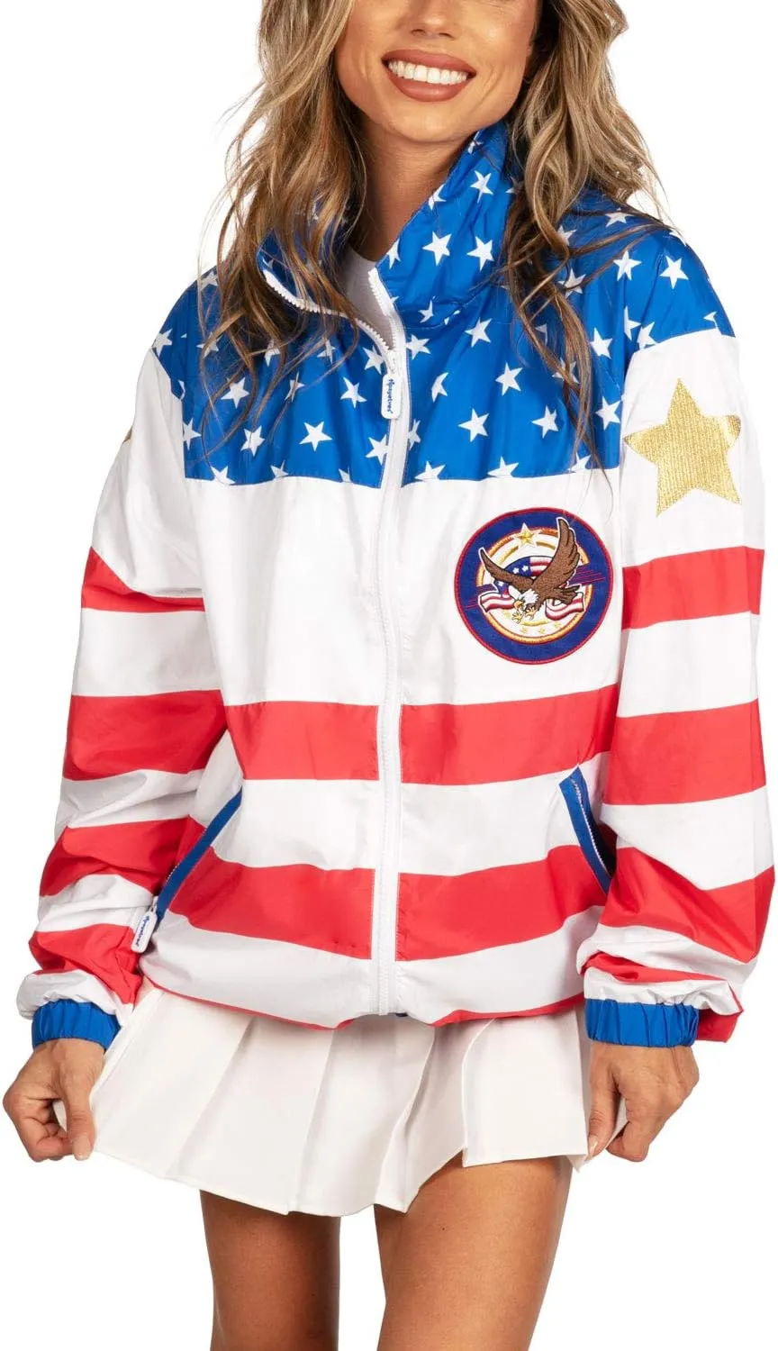 Tipsy Elves Windbreaker Jackets - Retro 80s & 90's Hooded Windbreaker Jacket
