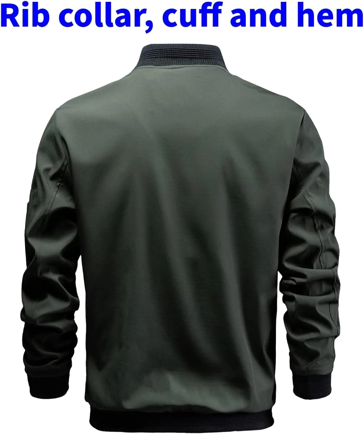 TLZC Men's Lightweight Bomber Jacket Windbreaker Slim Fit Active Coat Outerwear
