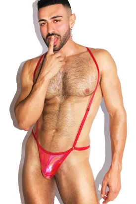 Western Show Stopper Elastic Body Thong- Red