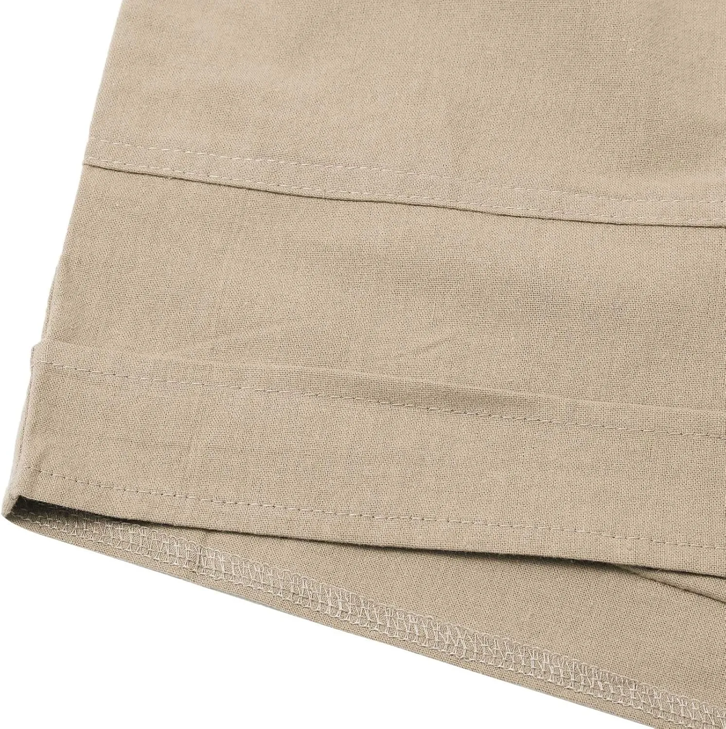 Women Casual Cotton Linen Shorts Drawstring Comfy Elastic Waist Shorts Summer Pull On Short with Pockets(S-3XL)