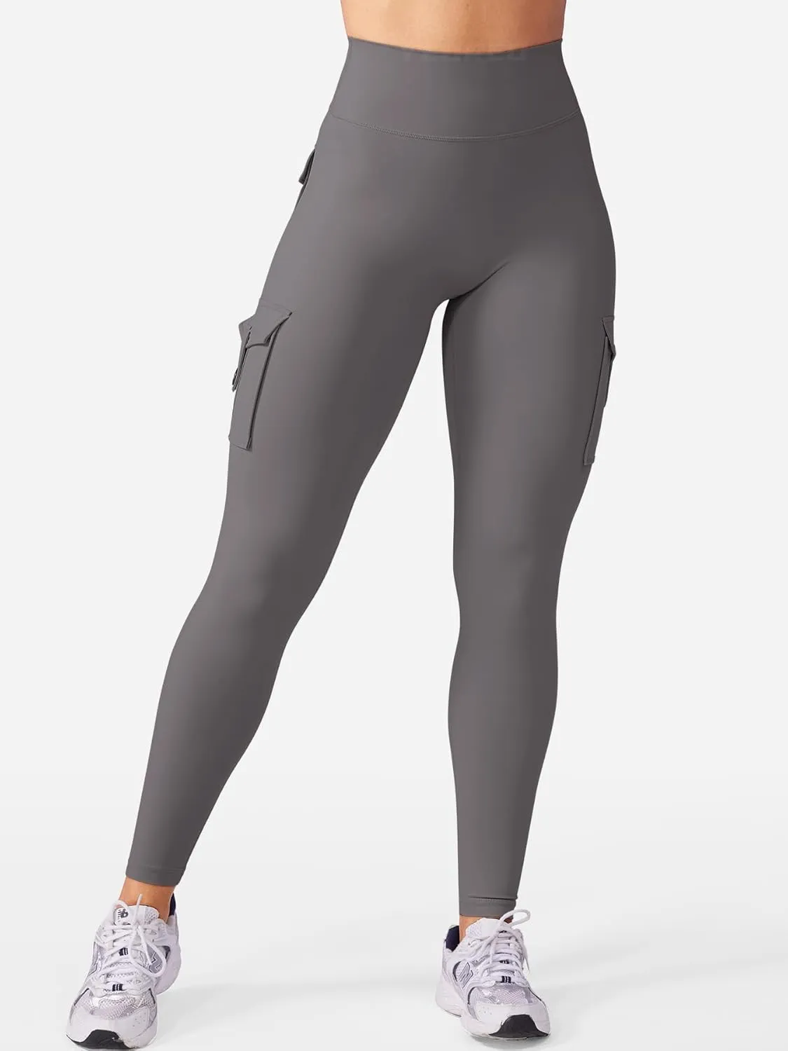 YEOREO CoreFlex Workout Cargo Leggings with Pockets for Women Hidden Scrunch Butt Lifting Leggings Gym Yoga Pants