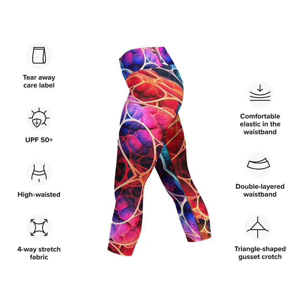 Yoga Capri Leggings Jump to Survive