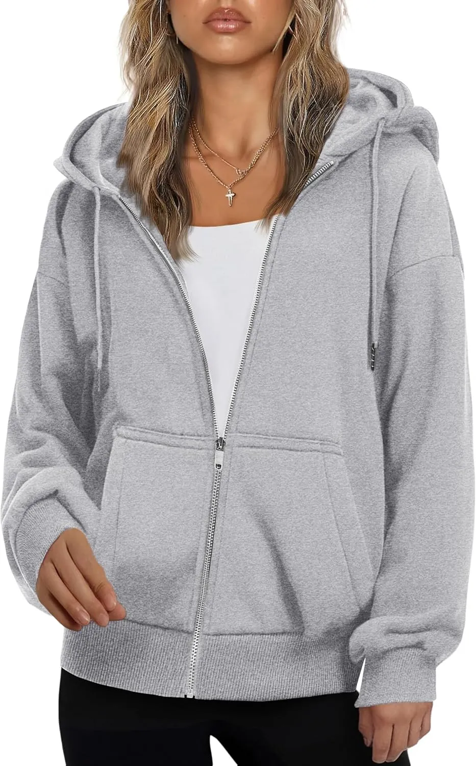Zeagoo Women's Oversized Zip Up Hoodies Fleece Jacket Casual 2025 Fall Winter Sweatshirts Y2K Hoodies