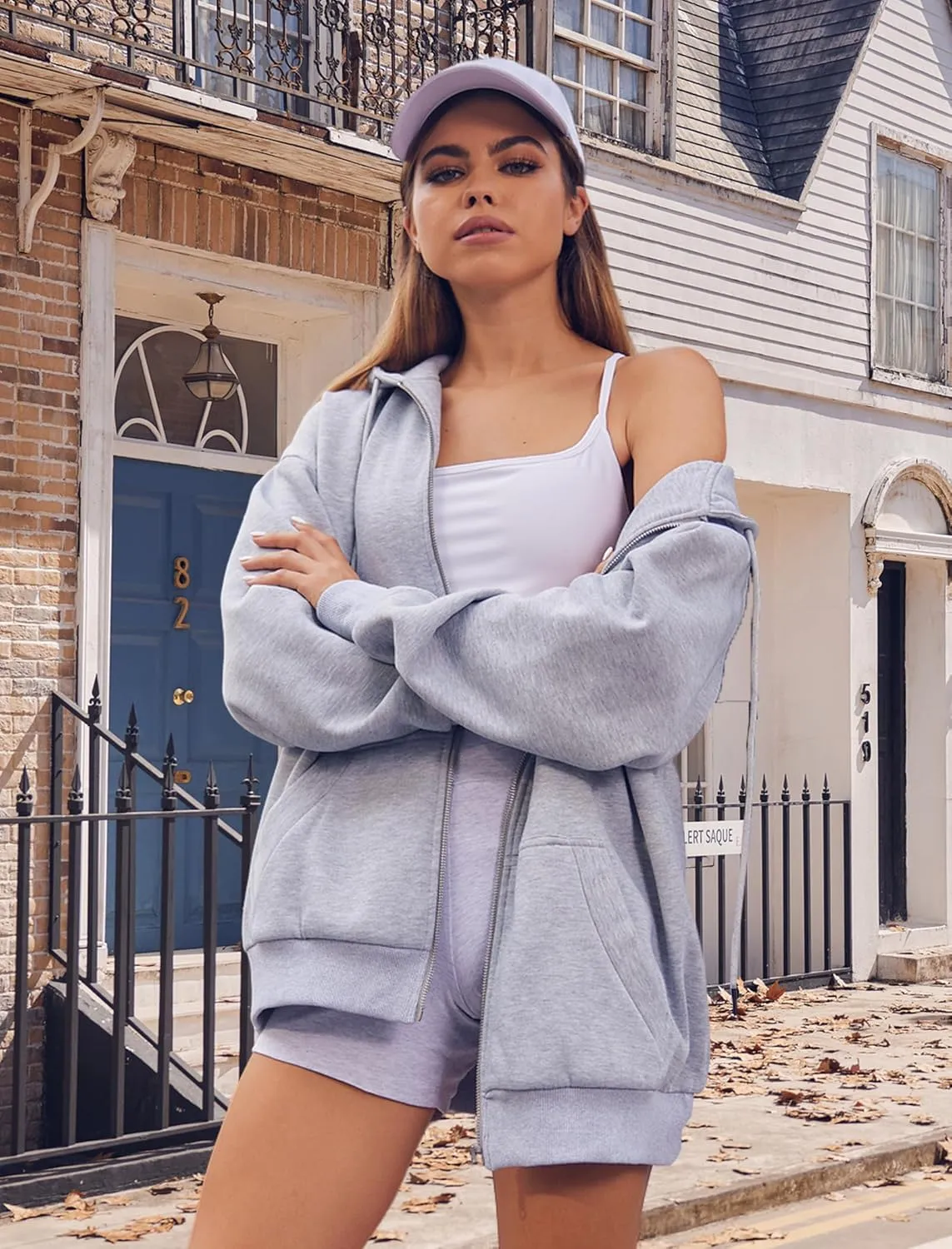 Zeagoo Women's Oversized Zip Up Hoodies Fleece Jacket Casual 2025 Fall Winter Sweatshirts Y2K Hoodies